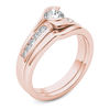 Thumbnail Image 1 of 1/2 CT. T.W. Diamond Bypass Bridal Set in 14K Rose Gold