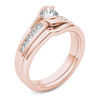 Thumbnail Image 2 of 1/2 CT. T.W. Diamond Bypass Bridal Set in 14K Rose Gold