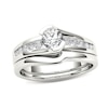 Thumbnail Image 1 of 1/2 CT. T.W. Diamond Bypass Bridal Set in 14K White Gold