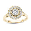 Thumbnail Image 0 of 5/8 CT. T.W. Diamond Frame Vintage-Style Engagement Ring in 14K Gold