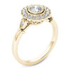 5/8 CT. T.W. Diamond Frame Vintage-Style Engagement Ring in 14K Gold ...