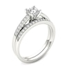 Thumbnail Image 2 of 5/8 CT. T.W. Princess-Cut Diamond Bridal Set in 14K White Gold