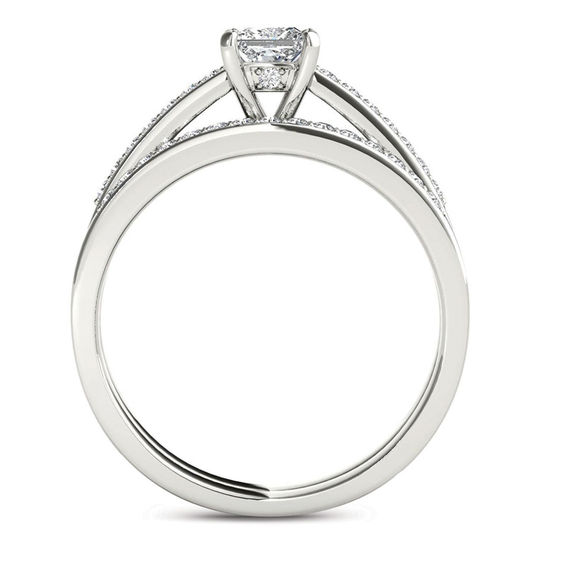 5/8 CT. T.w. Princess-Cut Diamond Bridal Set in 14K White Gold