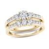 Thumbnail Image 0 of 1 CT. T.W. Diamond Three Stone Bridal Set in 14K Gold