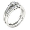 Thumbnail Image 2 of 1 CT. T.W. Diamond Three Stone Bridal Set in 14K White Gold