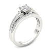 Thumbnail Image 2 of 3/4 CT. T.W. Quad Princess-Cut Diamond Bridal Set in 14K White Gold