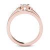 Thumbnail Image 3 of 3/4 CT. T.W. Quad Princess-Cut Diamond Bridal Set in 14K Rose Gold