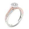 Thumbnail Image 1 of 3/8 CT. T.W. Diamond Frame Bypass Engagement Ring in 14K Two-Tone Gold