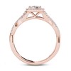 Thumbnail Image 2 of 1/2 CT. T.W. Multi-Diamond Cushion Frame Twist Shank Engagement Ring in 14K Rose Gold