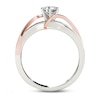 Thumbnail Image 2 of 3/4 CT. T.W. Diamond Crossover Engagement Ring in 14K Two-Tone Gold