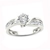Thumbnail Image 1 of 3/4 CT. T.W. Diamond Crossover Engagement Ring in 14K White Gold