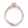 Thumbnail Image 3 of 1 CT. T.W. Princess-Cut Diamond Bridal Set in 14K Rose Gold