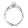 Thumbnail Image 3 of 1 CT. T.W. Princess-Cut Diamond Bridal Set in 14K White Gold