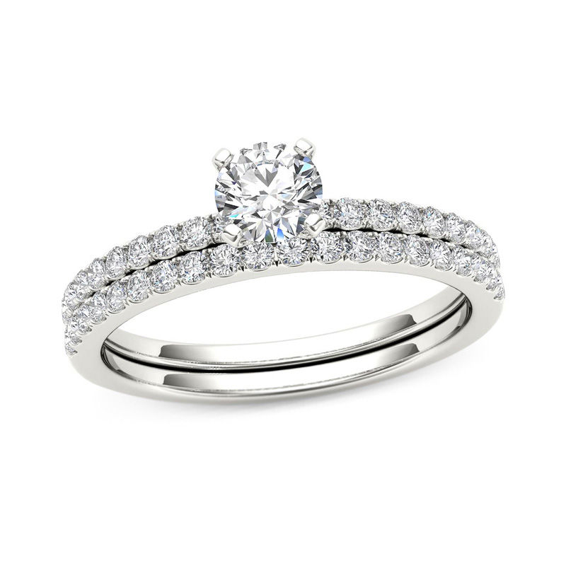 3/4 CT. T.W. Diamond Bridal Set in 14K White Gold | Zales