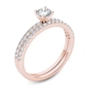 Thumbnail Image 1 of 3/4 CT. T.W. Diamond Bridal Set in 14K Rose Gold