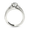 Thumbnail Image 3 of 1/2 CT. T.W. Composite Marquise Diamond with Tri-Sides Bridal Set in 14K White Gold