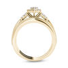 Thumbnail Image 3 of 1/2 CT. T.W. Composite Marquise Diamond with Tri-Sides Bridal Set in 14K Gold