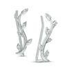 Thumbnail Image 0 of Diamond Accent Leaf Vine Crawler Earrings in 10K White Gold