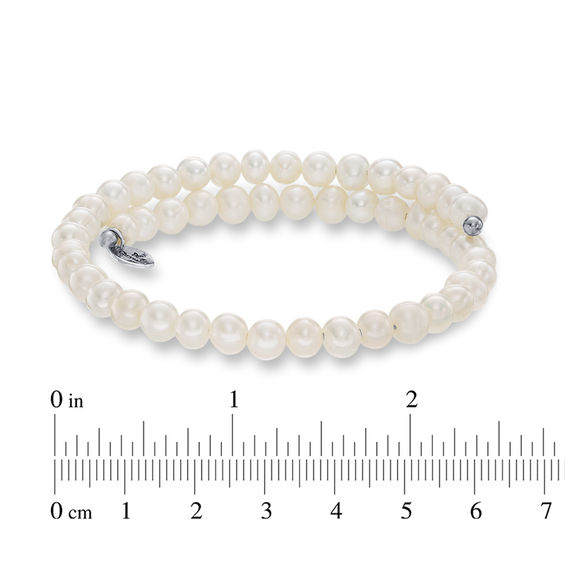 Chrysalis 6.0mm Freshwater Cultured Pearl Adjustable Bangle in Stainless Steel