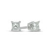 Thumbnail Image 1 of 1/4 CT. T.W. Princess-Cut Diamond Solitaire Stud Earrings in 14K White Gold (I/I2)