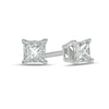 Thumbnail Image 1 of 1/3 CT. T.W. Princess-Cut Diamond Solitaire Stud Earrings in 14K White Gold (I/I2)