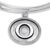 Thumbnail Image 2 of Chrysalis Cubic Zirconia Initial "O" Charm Adjustable Bangle in Sterling Silver