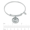 Thumbnail Image 4 of Chrysalis Cubic Zirconia Initial "O" Charm Adjustable Bangle in Sterling Silver