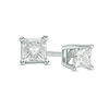 Thumbnail Image 0 of 3/4 CT. T.W. Princess-Cut Diamond Solitaire Stud Earrings in 14K White Gold