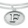 Thumbnail Image 3 of Chrysalis Cubic Zirconia "F" Initial Charm Adjustable Bangle in Sterling Silver