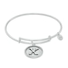 Thumbnail Image 1 of Chrysalis Cubic Zirconia "X" Initial Charm Adjustable Bangle in Sterling Silver