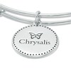Thumbnail Image 2 of Chrysalis Cubic Zirconia "X" Initial Charm Adjustable Bangle in Sterling Silver