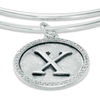 Thumbnail Image 3 of Chrysalis Cubic Zirconia "X" Initial Charm Adjustable Bangle in Sterling Silver