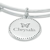 Thumbnail Image 2 of Chrysalis Cubic Zirconia "Z" Initial Charm Adjustable Bangle in Sterling Silver