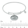 Thumbnail Image 4 of Chrysalis Cubic Zirconia "Z" Initial Charm Adjustable Bangle in Sterling Silver