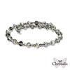 Thumbnail Image 1 of Chrysalis 6.0mm Grey Crystal Adjustable Bangle in Stainless Steel