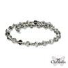 Thumbnail Image 0 of Chrysalis 6.0mm Grey Crystal Adjustable Bangle in Stainless Steel