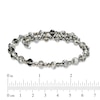 Thumbnail Image 2 of Chrysalis 6.0mm Grey Crystal Adjustable Bangle in Stainless Steel