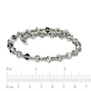 Thumbnail Image 1 of Chrysalis 6.0mm Grey Crystal Adjustable Bangle in Stainless Steel