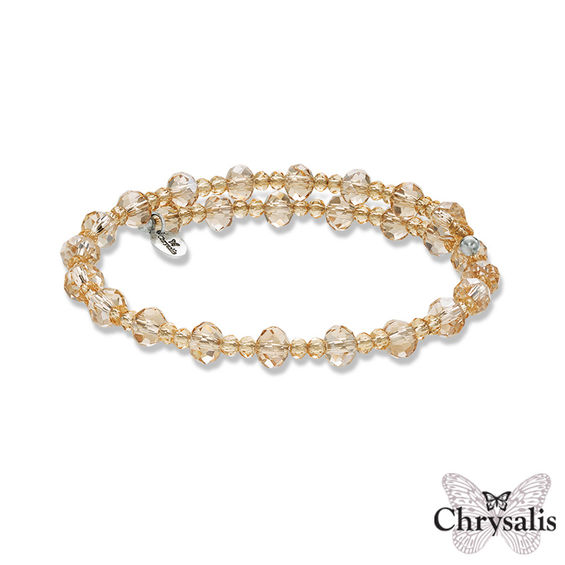 Chrysalis 6.0mm Yellow Crystal Adjustable Bangle in Stainless Steel