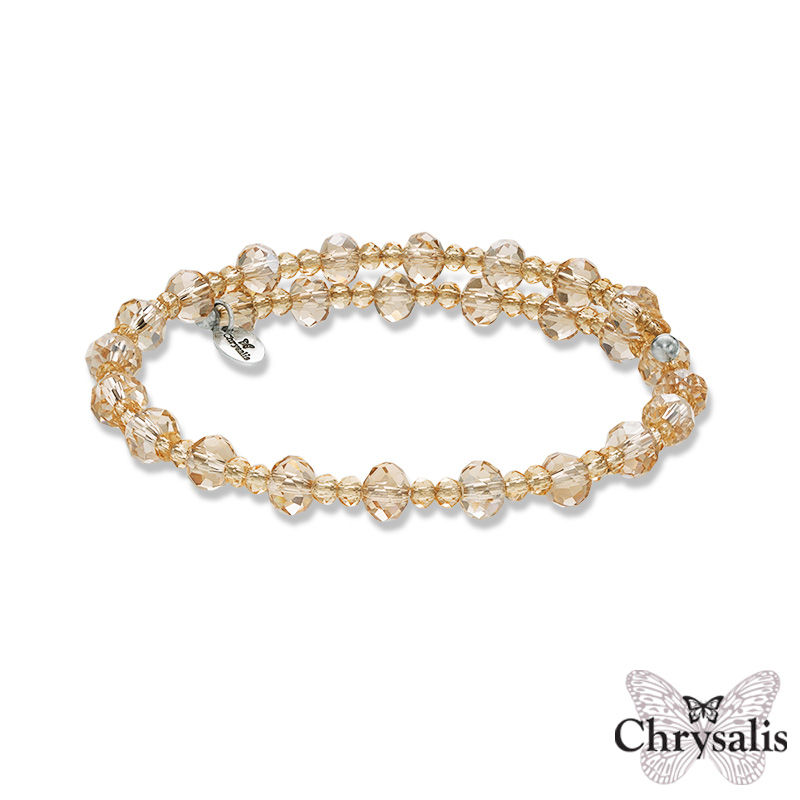 Main Image 1 of Chrysalis 6.0mm Yellow Crystal Adjustable Bangle in Stainless Steel