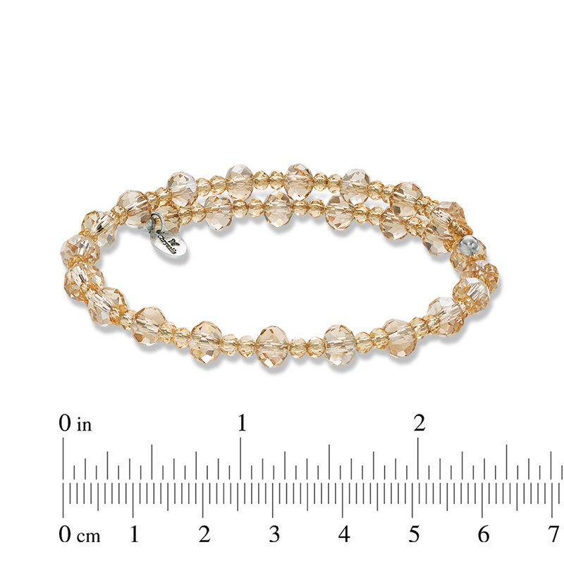 Main Image 2 of Chrysalis 6.0mm Yellow Crystal Adjustable Bangle in Stainless Steel