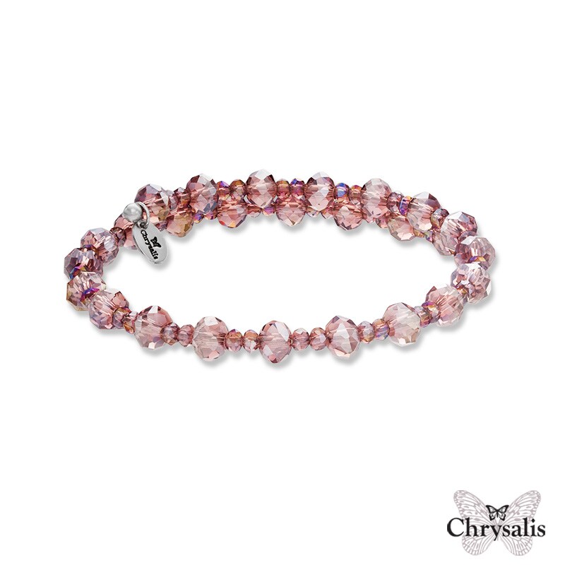 Main Image 1 of Chrysalis 6.0mm Purple Crystal Adjustable Bangle in Stainless Steel