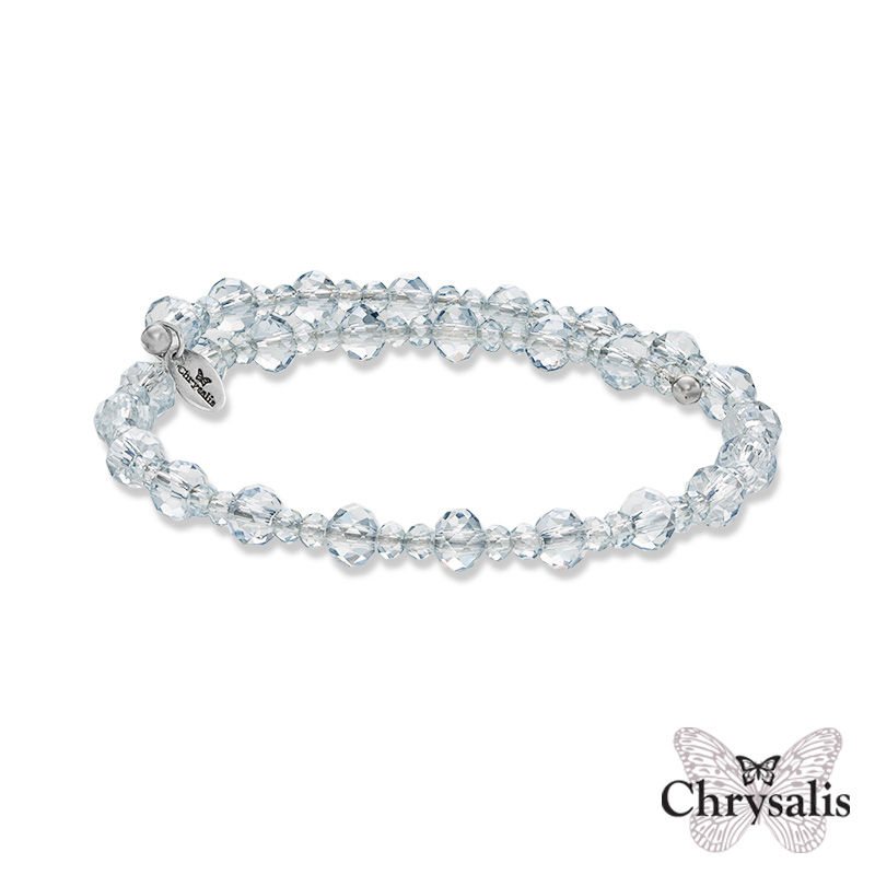 Main Image 1 of Chrysalis 6.0mm Crystal Adjustable Bangle in Stainless Steel