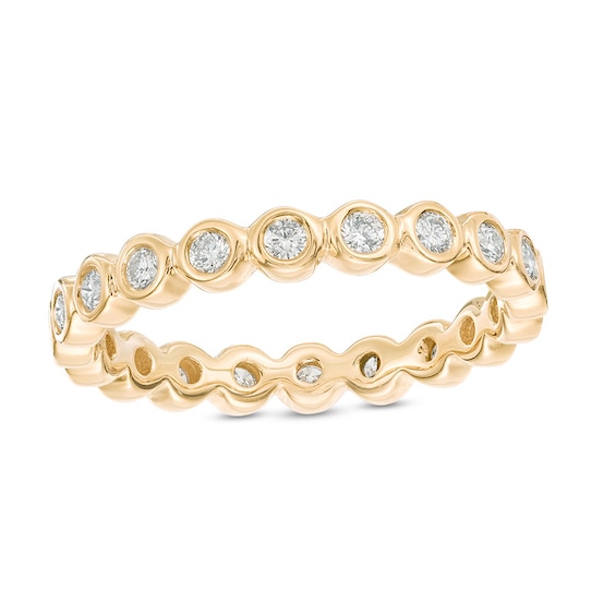 1/2 CT. T.w. Diamond Bezel-Set Eternity Band in 14K Gold