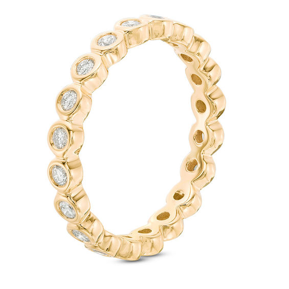1/2 CT. T.w. Diamond Bezel-Set Eternity Band in 14K Gold