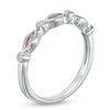 Thumbnail Image 2 of Marquise Pink Tourmaline and Diamond Accent Vintage-Style Band in 14K White Gold