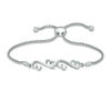 Thumbnail Image 1 of Open Hearts by Jane Seymour™ 1/10 CT. T.W. Diamond Bolo Bracelet in Sterling Silver - 9.5"