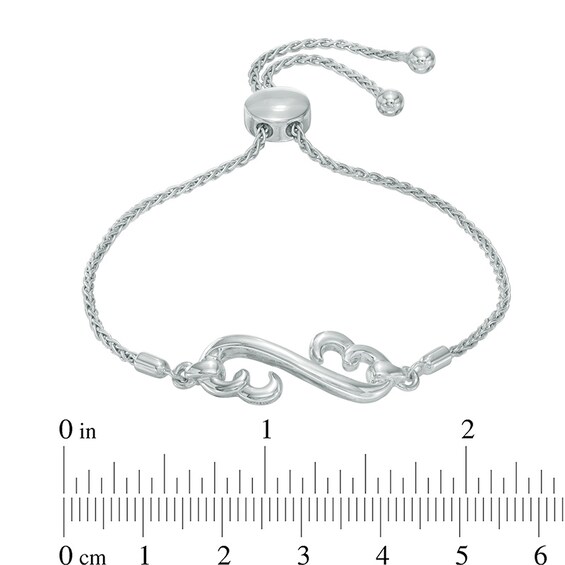 Open Hearts by Jane Seymourâ¢ Bolo Bracelet in Sterling Silver - 9.5"