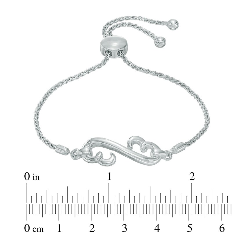 Main Image 2 of Open Hearts by Jane Seymour™ Bolo Bracelet in Sterling Silver - 9.5"