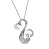 Thumbnail Image 1 of Open Hearts by Jane Seymour™ 1/6 CT. T.W. Baguette and Round Diamond Pendant in Sterling Silver